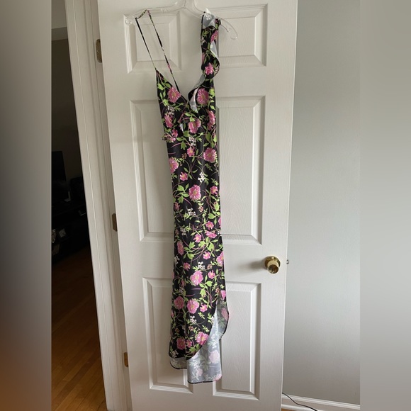 UO Flamenco Ruffle Tie Back Slip Dress - Picture 3 of 5